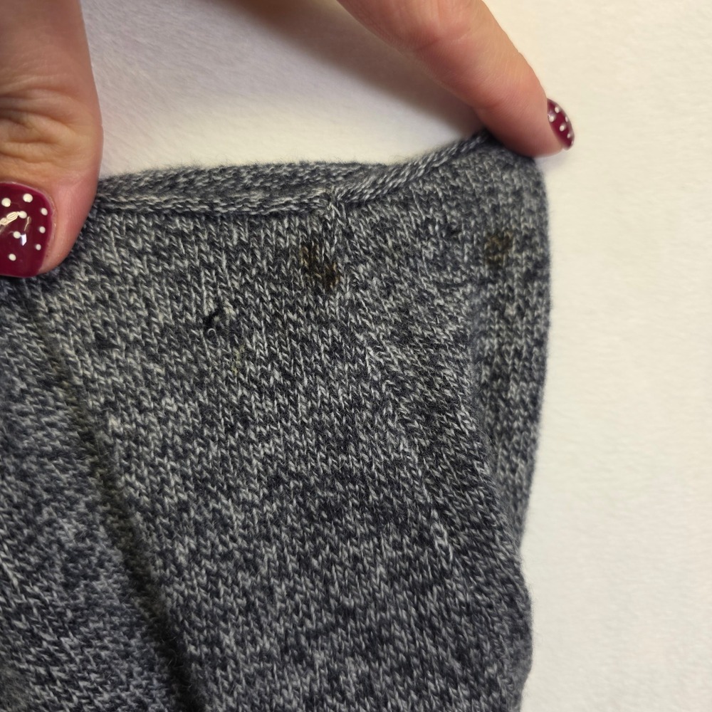 Apt 9 Womens Cardigan Womens L Gray Open‎ Cashmere Marled Knit Layering Elevated - Picture 9 of 13